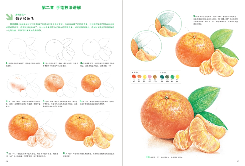 正版彩色铅笔画教程全套4册美丽花草水果动物彩铅画入门自学零基础
