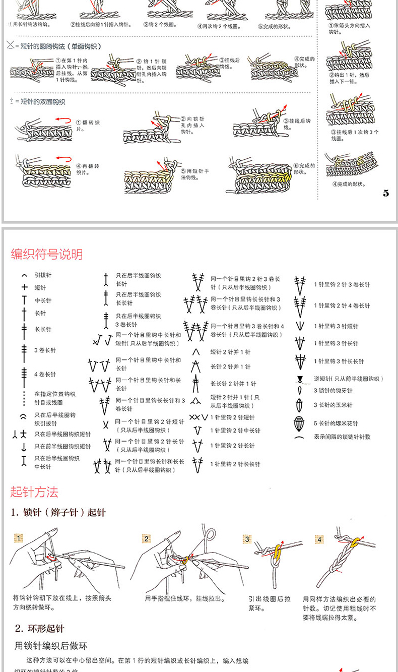 图案款式大全书籍基础针法蕾丝花片钩针编织步骤图解书爱尔兰钩编全集