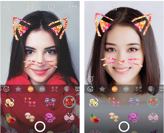 眼镜贴纸多的p图软件b612咔叽