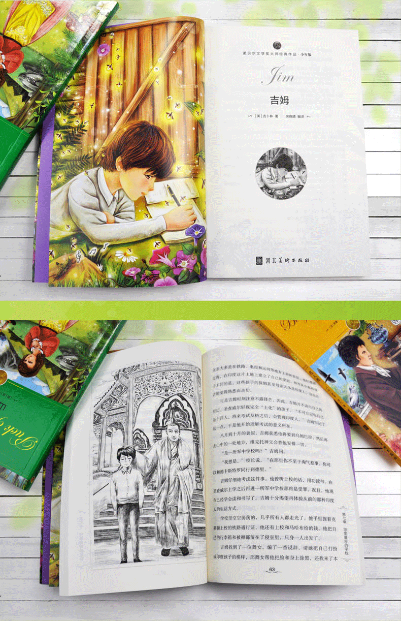 吉姆 正品青少版7-15岁精选儿童文学小学生初中生课外阅读故事世界名著诺贝尔文学奖大师经典小说书HD