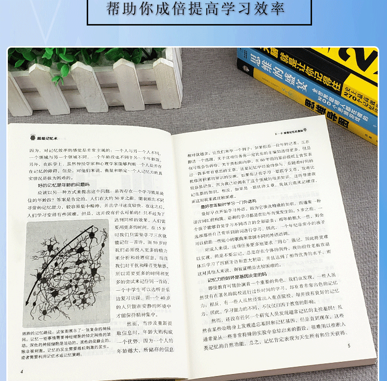 4册最强大脑超级记忆术思维的盛宴思维导图开发大脑提高快速有效记忆力方法左右脑思维和技巧励志书籍HD