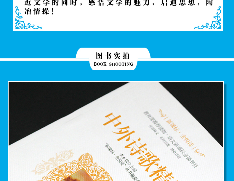 中外诗歌精选诗歌集散文诗歌书籍推荐读物中小学生青少年语文新课标必读书目世界文学名著书籍HD