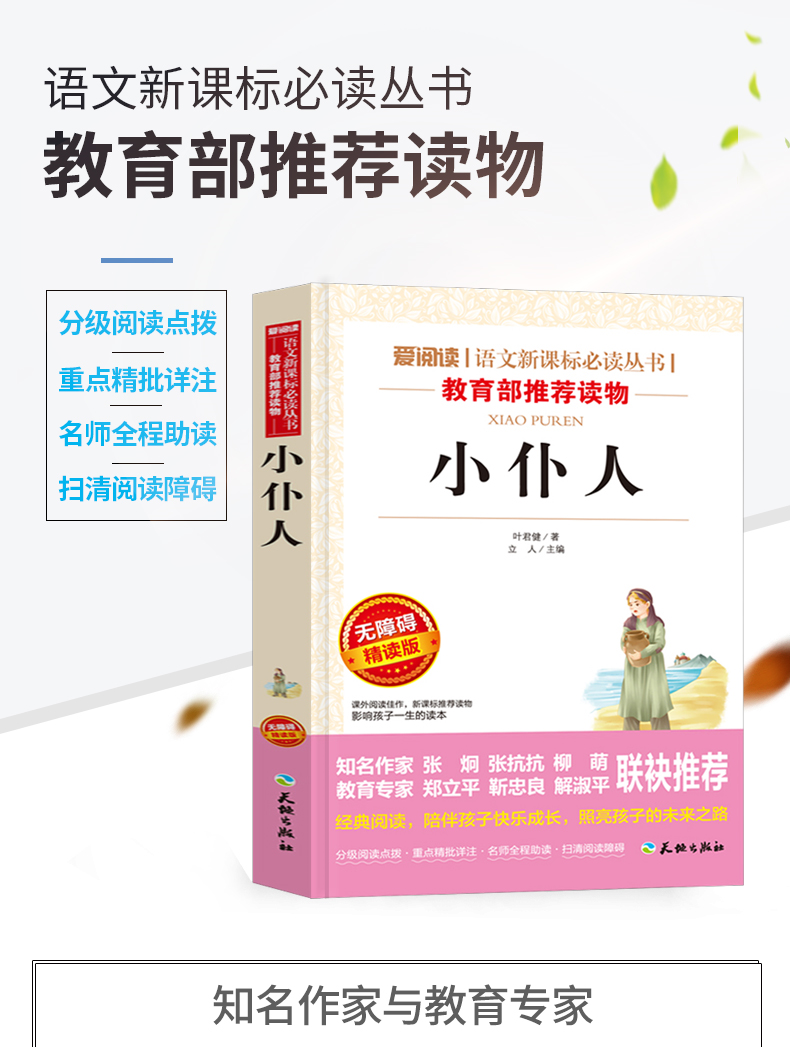 小仆人 无障碍精读版 叶君健著 爱阅读 语文新课标必读丛书 小学生三四五六年级课外阅读青少年课外阅读
