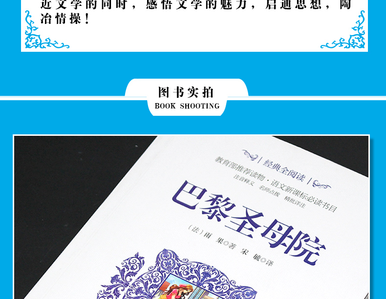 巴黎圣母院雨果著书正版高中生原著教育部推荐语文新课标阅读丛书语文新课标初中生高中课外阅读书籍HD