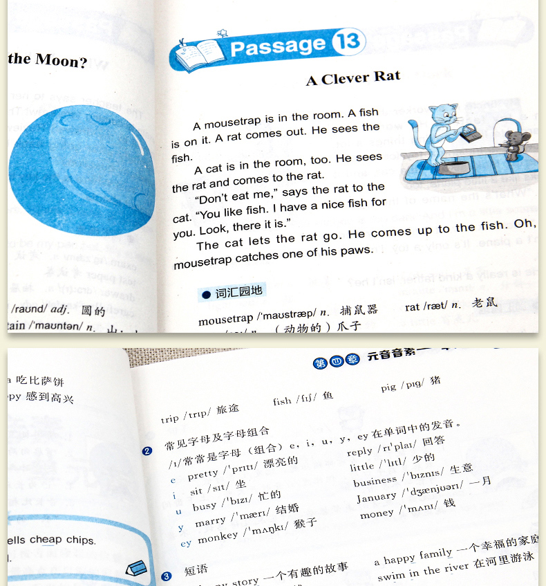 小学英语语法大全/音标/词汇/阅读训练100篇专项训练题 带音频英语基础知识听力训练 小学生口语