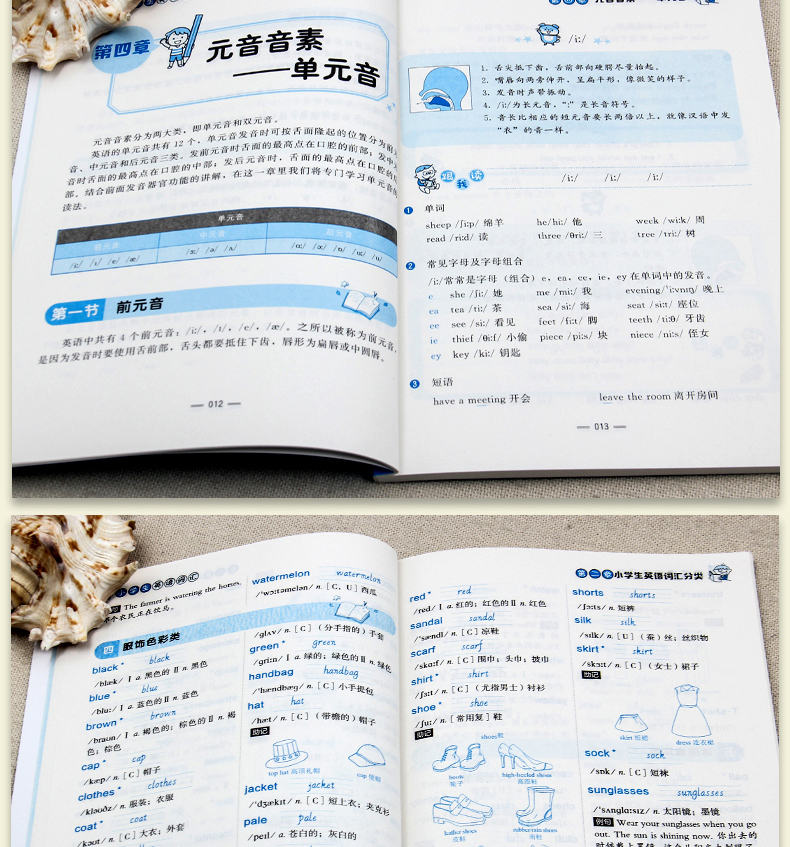 小学英语语法大全/音标/词汇/阅读训练100篇专项训练题 带音频英语基础知识听力训练 小学生口语
