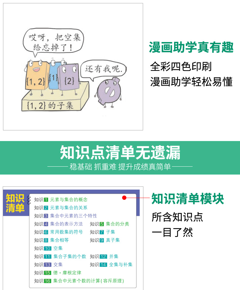 曲一线 2020版高中知识清单数学通用版第7次修订高一高二高三数学基础知识大全辅导书高考文理数复习书