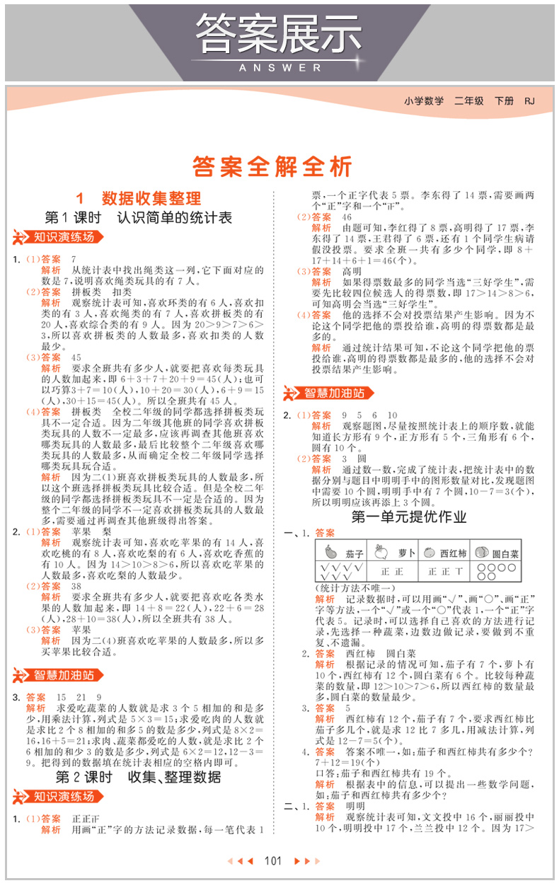2020春 53天天练二年级数学下册 RJ人教版 小学数学书同步训练曲一线 2年级下册数学同步训练册
