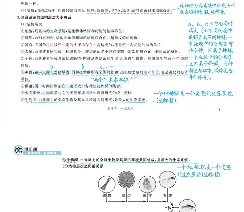 2020新版一本涂书高中数学语文物理化学生物历史地理可选购 状元手写笔记高一二三高中通用