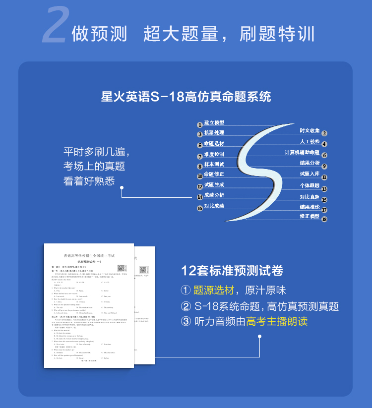 星火英语高中必刷题2021高考英语真题全国卷高考真题详解+标准预测3套全国卷12套预测卷送高频单词词汇语法阅读理解