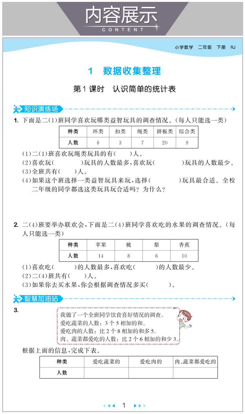 2020春 53天天练二年级数学下册 RJ人教版 小学数学书同步训练曲一线 2年级下册数学同步训练册