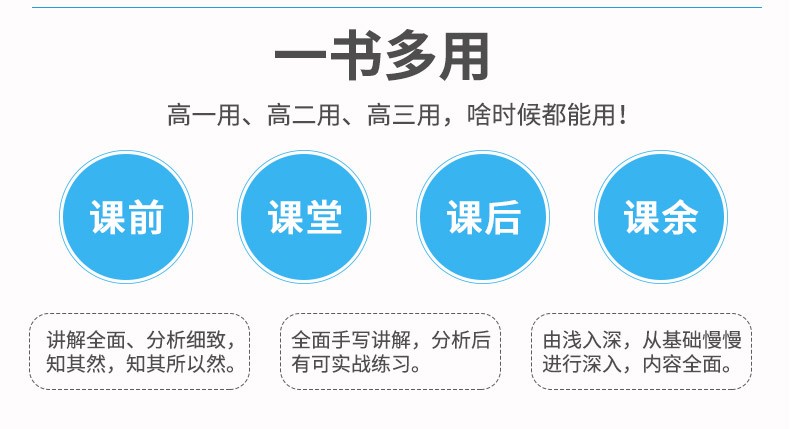 2020新版一本涂书高中数学语文物理化学生物历史地理可选购 状元手写笔记高一二三高中通用