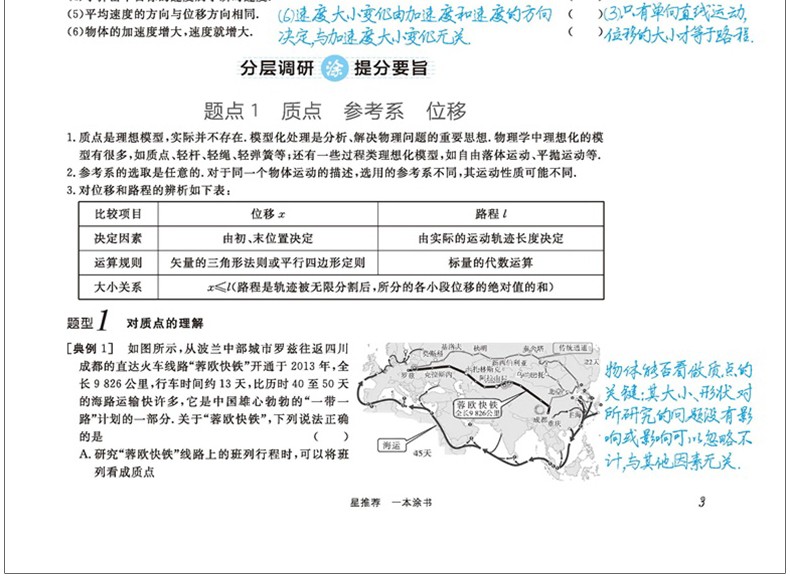 2020新版一本涂书高中数学语文物理化学生物历史地理可选购 状元手写笔记高一二三高中通用