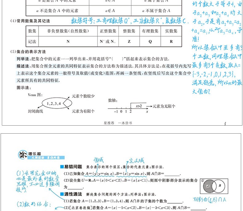 2020新版一本涂书高中数学语文物理化学生物历史地理可选购 状元手写笔记高一二三高中通用