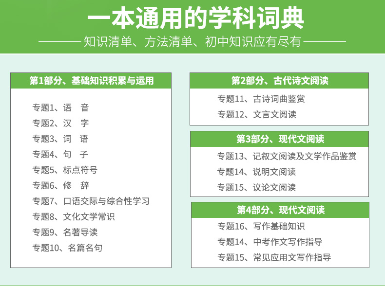曲一线 2020版初中知识清单语文第7次修订全国通用53初中语文工具书中考总复习语文备考资料书