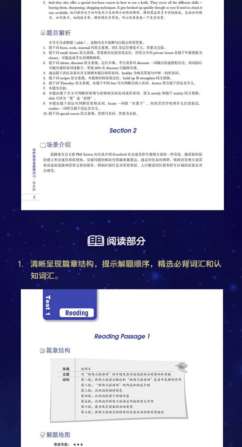 正版现货 新东方剑桥雅思真题精讲13 学术类 IELTS剑13学术类解析 雅思A类 出国英国留学考试 真题解析周成刚 新东方出国考