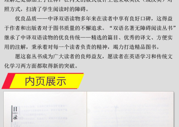 小公主绿山墙的安妮全4册中英文双语书籍 少儿童文学小说课外阅读