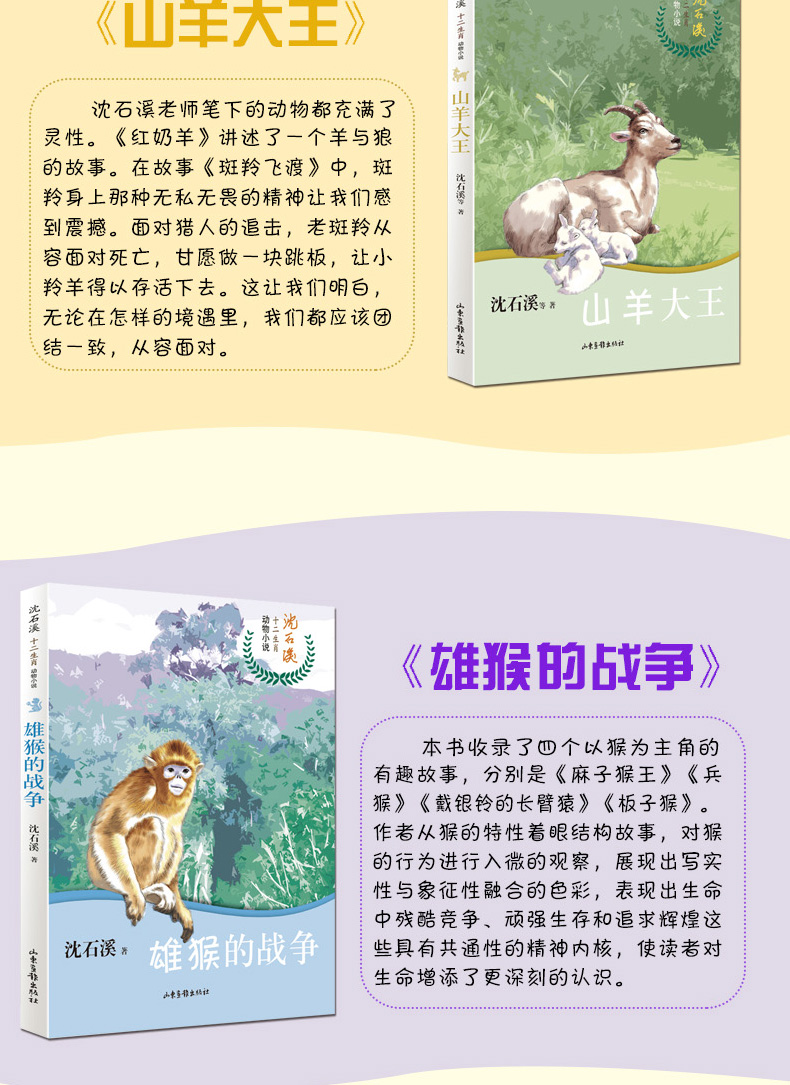 沈石溪十二生肖动物小说 全套12册 旅鼠传奇龙鸟传奇狗与狼的传说十二生肖故事书儿童读物初中小学生四五六年级课外阅读书畅销书籍
