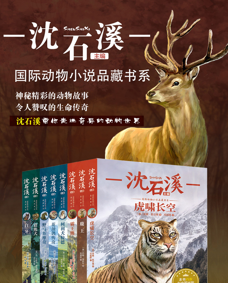 沈石溪动物小说全集 正版全套8册 沈石溪写的激情动物小说品藏书系 小学生课外阅读书籍四五六年级儿童文学故事读物经典书目畅销书