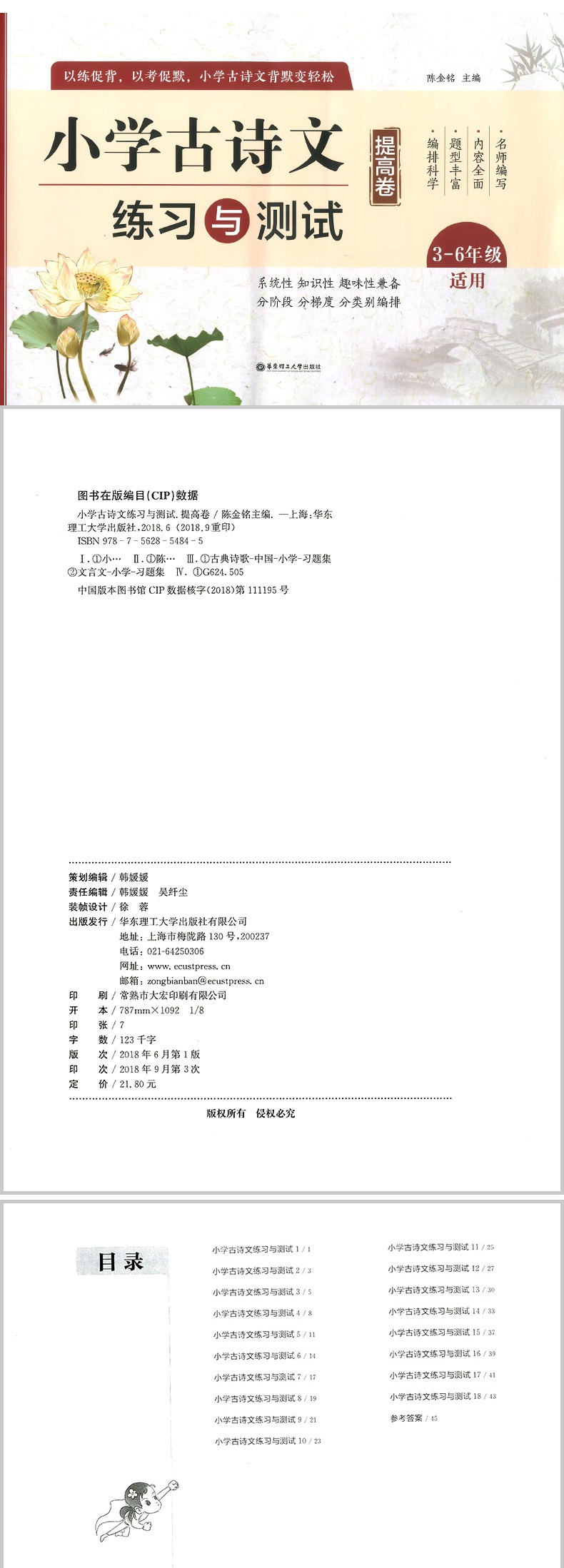 正版 小学古诗文练习与测试 提高卷 3-6年级适用三四五六年级小升初小学语文古诗词文言文辅导书小古文国学启蒙背诵默写测试练习卷