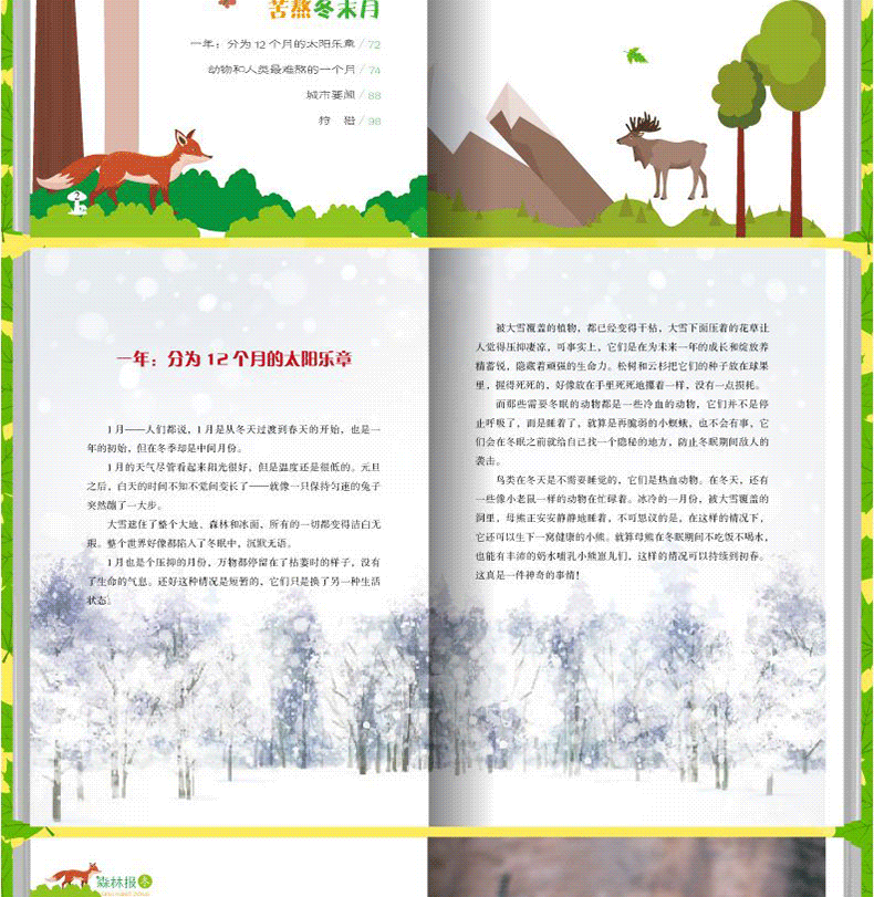 【学校指定】森林报春夏秋冬全四册 五年级课外书必读全套上册8-10-12-15岁正版 小学生二年级四年级看课外阅读经典书目 非注音版
