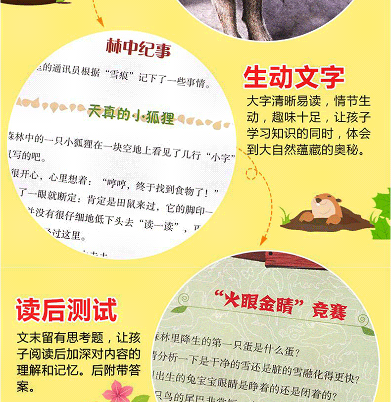 【学校指定】森林报春夏秋冬全四册 五年级课外书必读全套上册8-10-12-15岁正版 小学生二年级四年级看课外阅读经典书目 非注音版