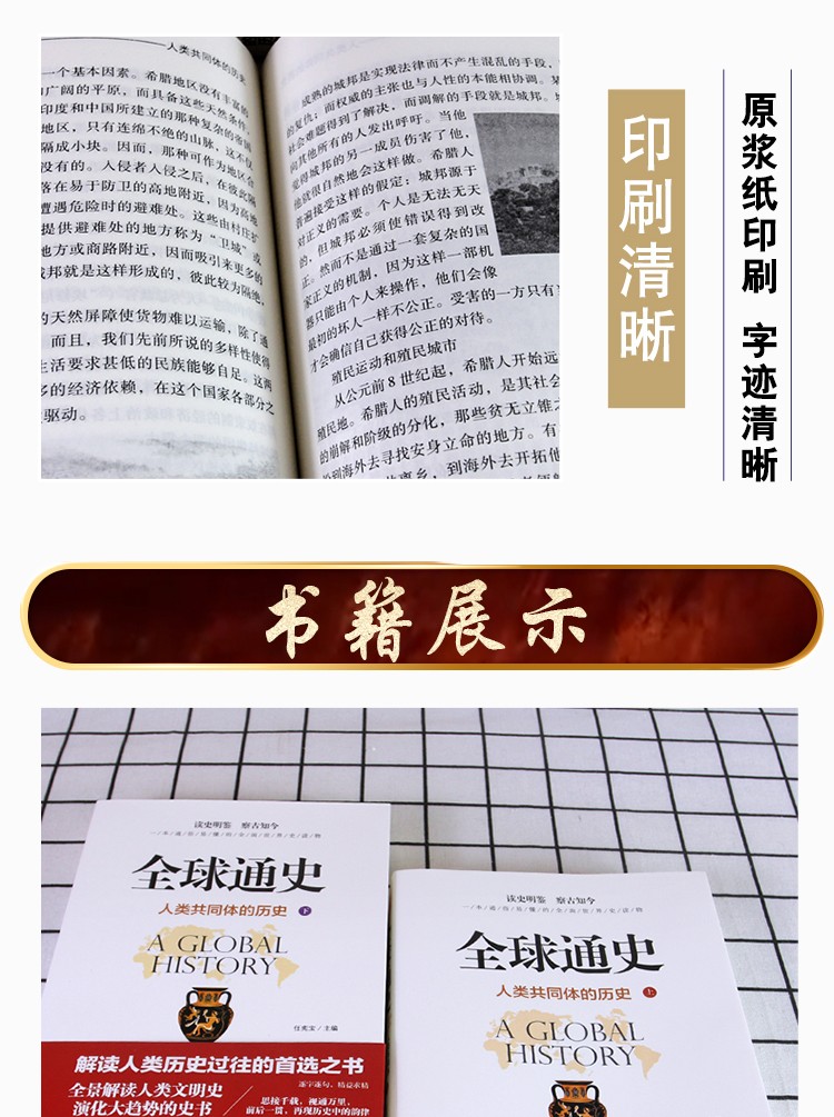 全球通史 新版上下全2册 解读人类历史过往