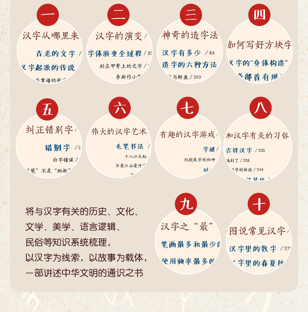 画给孩子的汉字故事 附《字课》小学生课外阅读书籍3-12岁幼儿识字启蒙早教互动书 汉字思维绘本故事