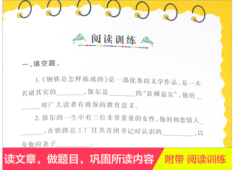 【同系列4本45元包邮】钢铁是怎样炼成的 小学生语文新课标必读名著彩图无障碍阅读