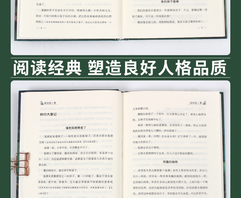 4本29.8元 正版精装】森林报春夏秋冬系列四册之一 小学生课外书三四五六年级阅读书籍儿童读物图书初中生读物 班主任推荐必读丛书