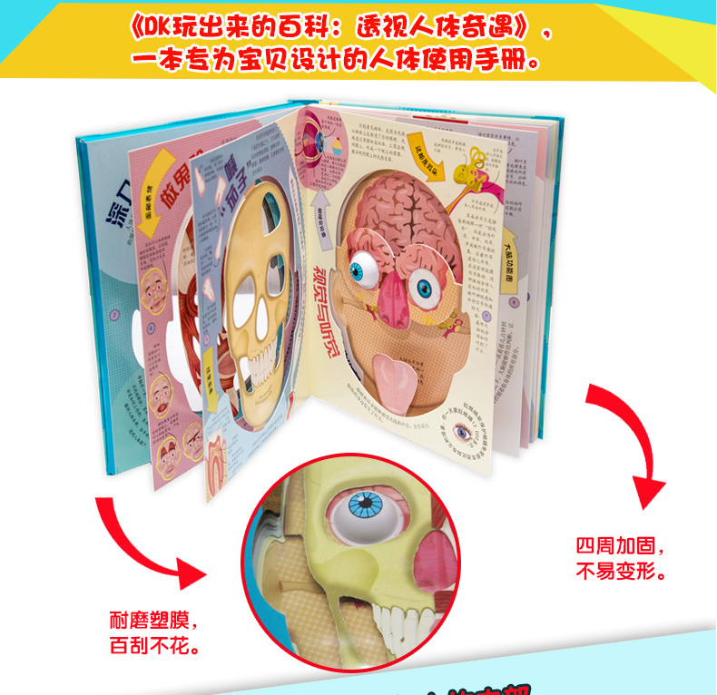 DK透视人体奇遇DK玩出来的百科系列儿童3D立体书少儿百科全书启蒙益智游戏思维训练书籍DK公司编著