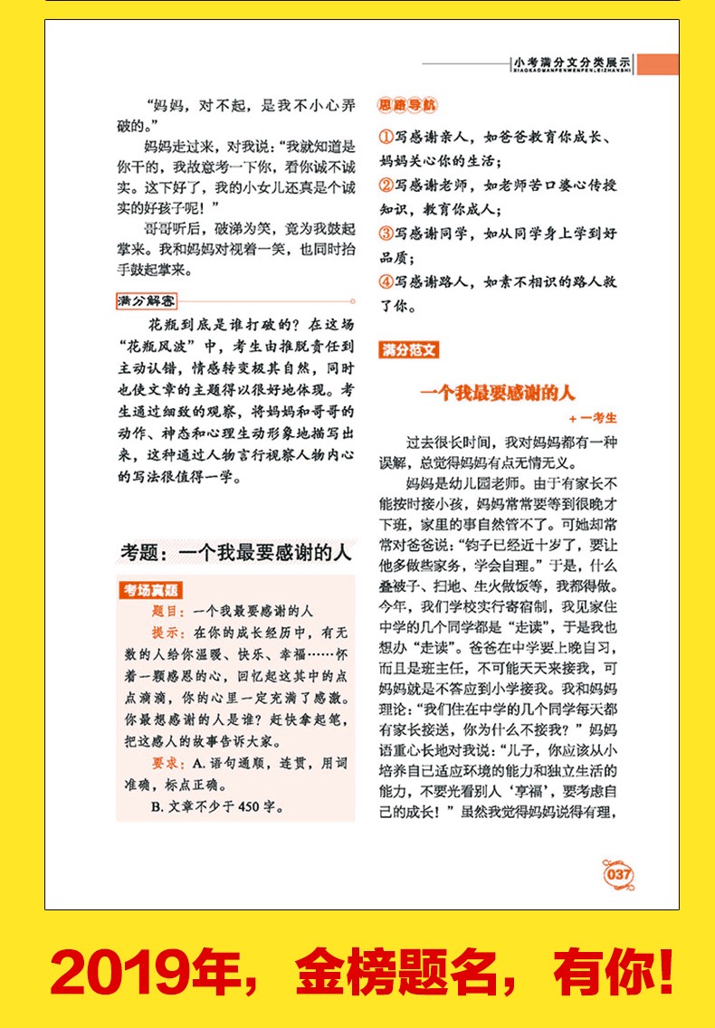 2019年新版小升初作文加厚 六年级作文书优秀作文小升初中考满分作文书小学生四五六年级4-5-6年级
