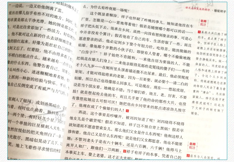 骆驼祥子 老舍著原著正版包邮初中生指定阅读初中必读七年级 名师导读+习题册mz