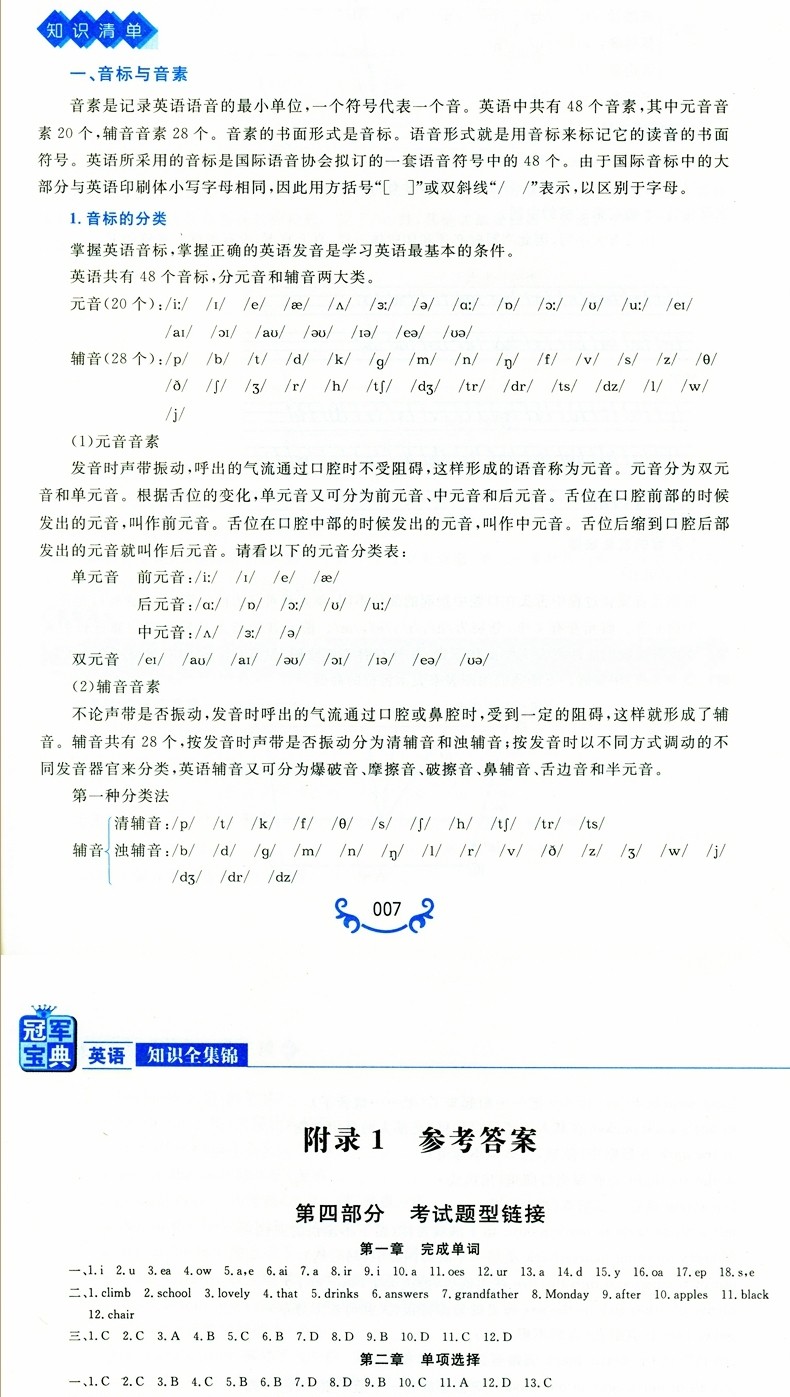 英语知识集锦小升初必备升级版冠军宝典英语语法升学夺冠知识大集结三四五六年级小学英语知识总结与归纳