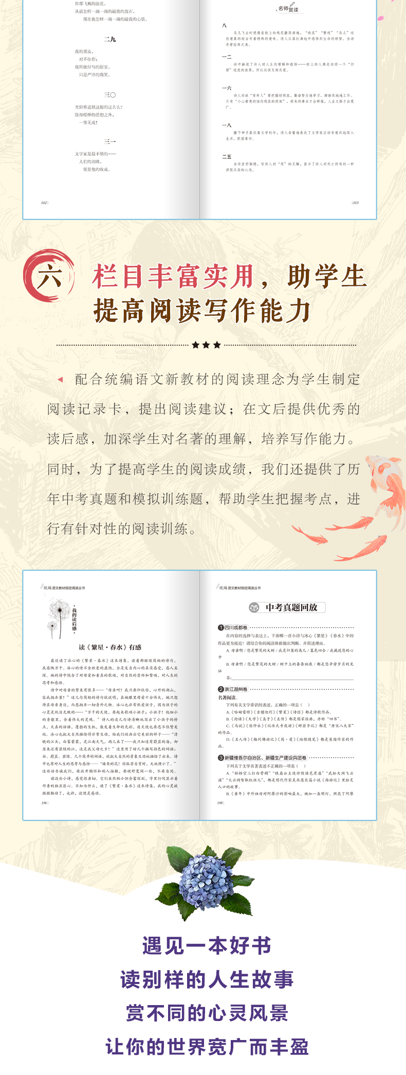 学生版：繁星春水初中生推荐正版原著正版冰心散文集繁星春水适合初中小学生阅读的课外书经典原著书籍可搭