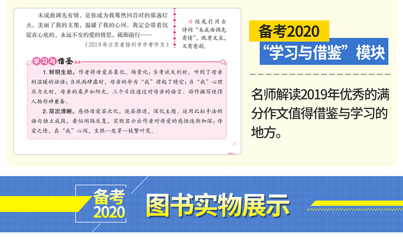 备考2020新中考满分作文辅导大全一本全初中生中学生作文辅导大全真卷议论文热点素材精选七八九年级作文