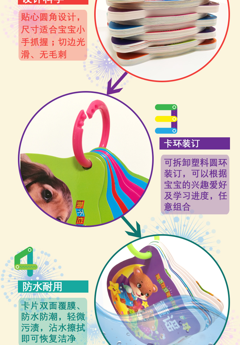 全10册 宝宝早教书 儿童书籍0-3岁 幼儿撕不烂宝宝书 婴儿启蒙早教看图识物