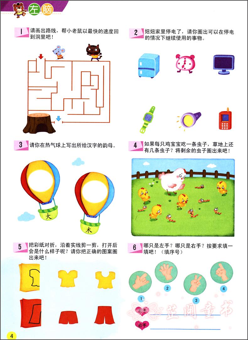 左右脑思维训练全脑潜能开发 幼儿逻辑思维书籍-卖贝商城