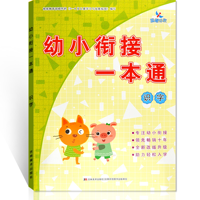 晨曦早教幼小衔接一本通 拼音 数学 识字 全3册