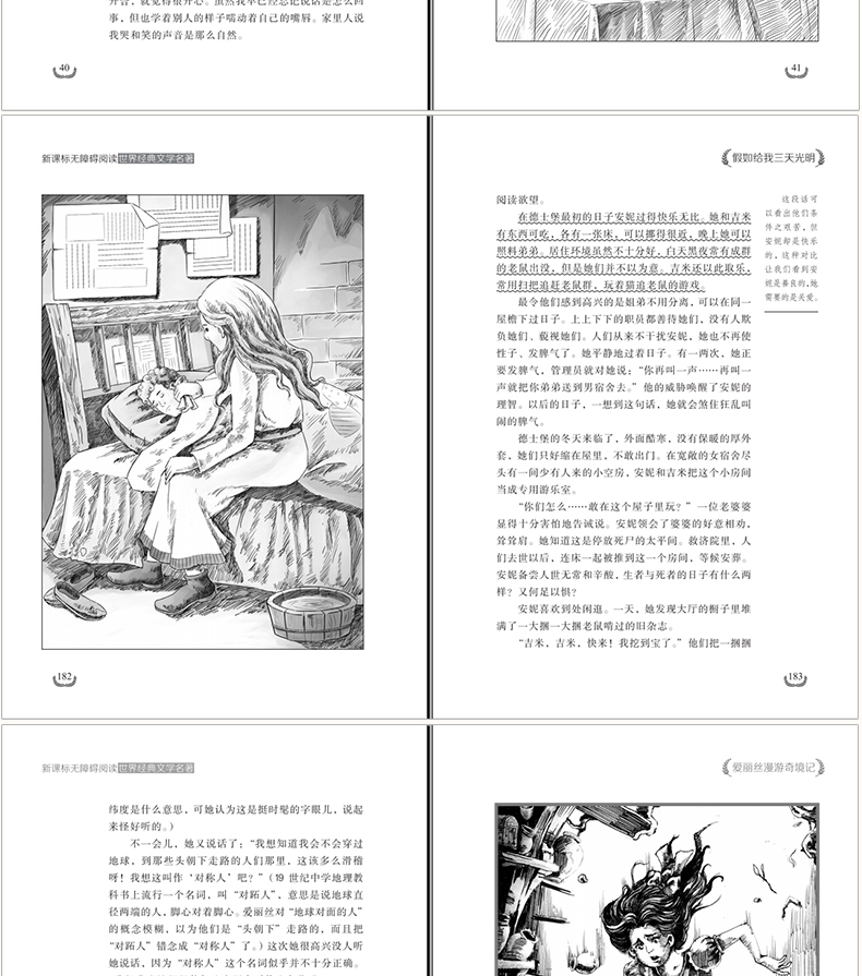 全2册世界经典文学名著阅读  爱丽丝漫游奇境记 假如给我三天光明 小学生三四五六年级课外阅读书籍