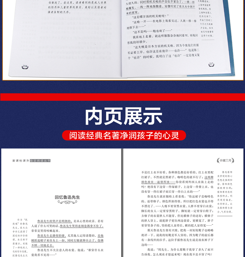 小城三月 世界经典文学名著 青少年阅读新课标小学生三四五六年级课外阅读书籍 儿童文学书籍9-12岁