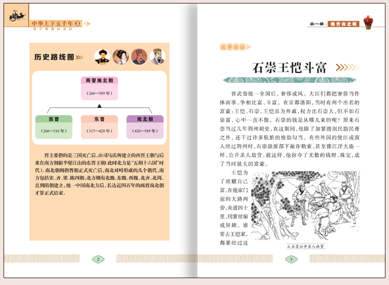 中华上下五千年小学版全套6册 小学生阅读书籍课外书青少年版儿童读物历史书籍畅销书历史故事9-12岁六