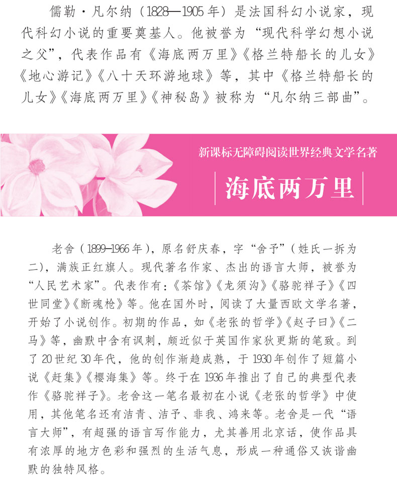 骆驼祥子和 海底两万里 七年级下册课外书必读初中生原著正版初一课外阅读书籍