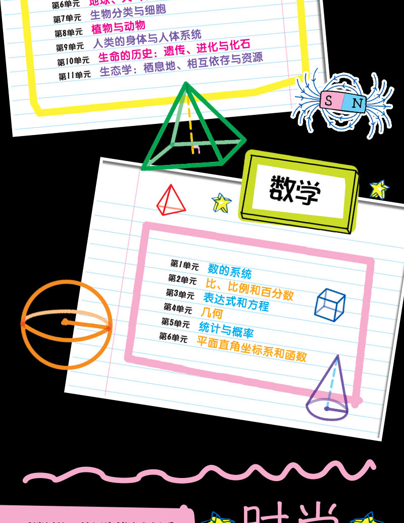 美国少年学霸超级笔记数学初中生笔记参考书 初中生教辅书籍七八九年级中小学生学好数学教育读物科普书