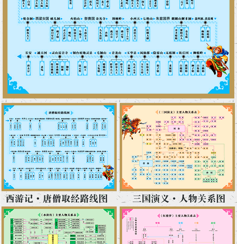 四大名著全套原著版青少版足本无删减珍藏版4册 三国演义红楼梦水浒传西游记 语文新课标必读丛书