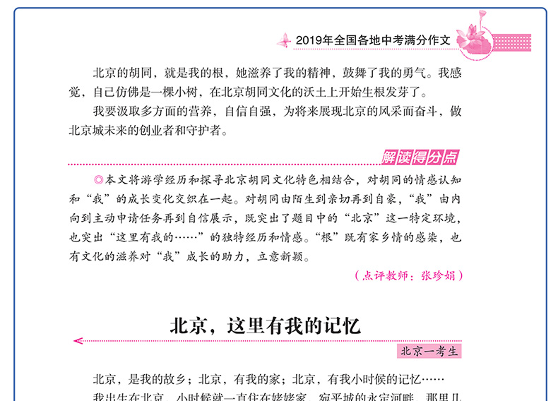 备考2020中考作文书特辑满分大全2019加厚初中生中学生作文辅导大全真卷议论文热点素材精选