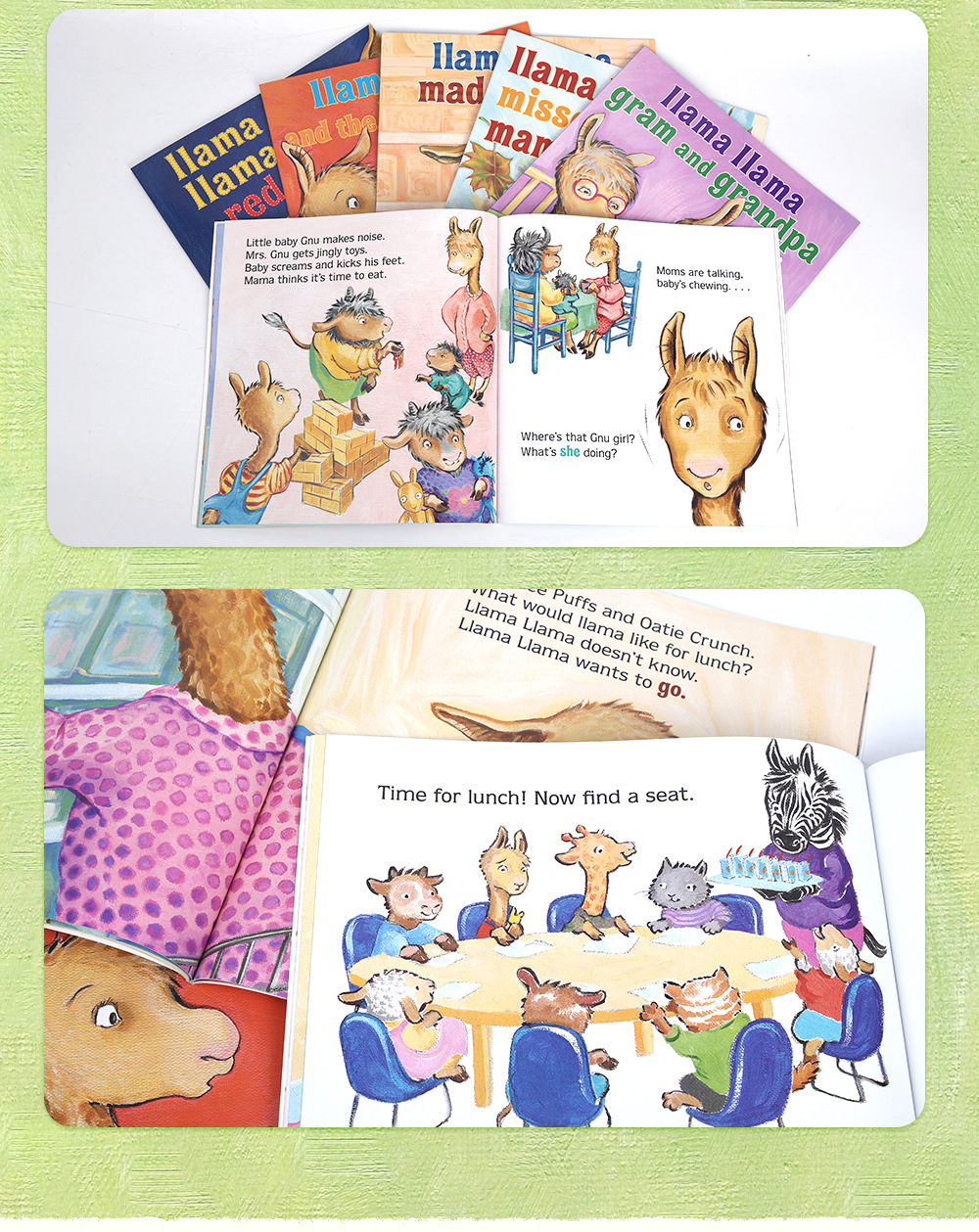 FX凯迪克图书【点读版】羊驼8册 Llama Llama talking pen editions（盒装）毛毛虫点读笔配套书