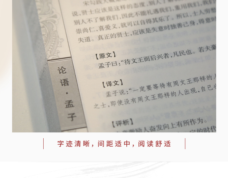  论语全书全集 孟子 正版译注国学经典通译 儒家经典书籍孔子论语全集 中华经典解读儒家学派经典著作