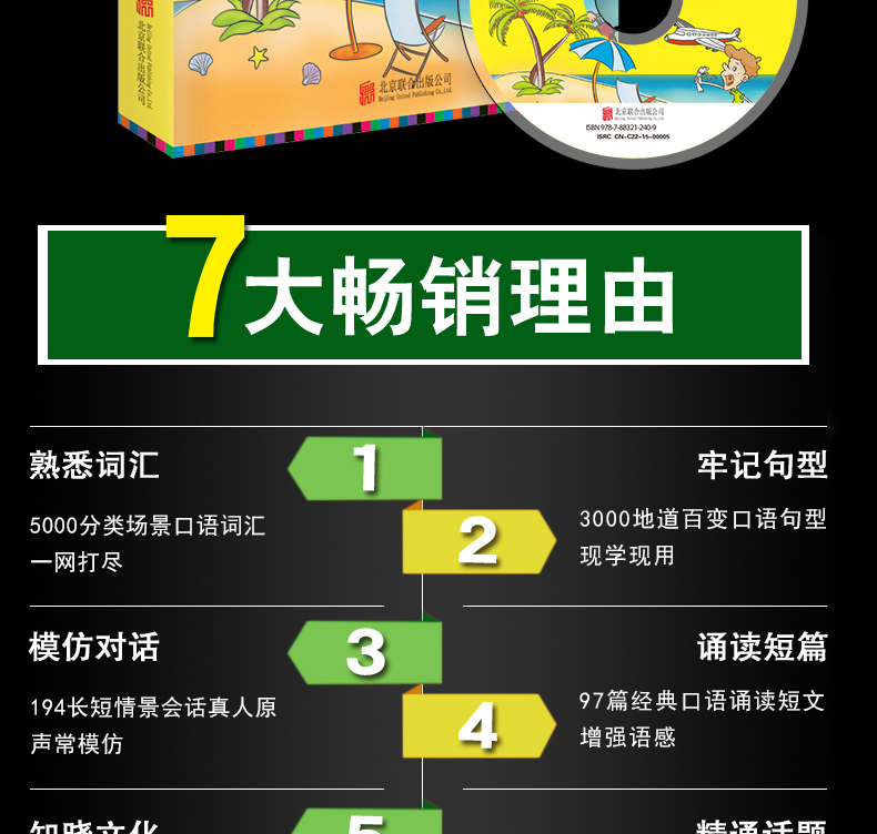 每天15分钟玩转旅游口语 365天旅游英语口语大全零基础旅游英语口语入门 日常英语自学入门教材英语书 基础入门出国英语900句