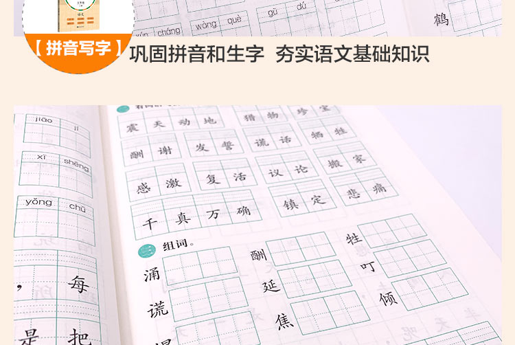 新编同步默写训练五年级上册一学期语文5年级语文课外读物同步训练生字注音默写能手部编人教版阅读理解